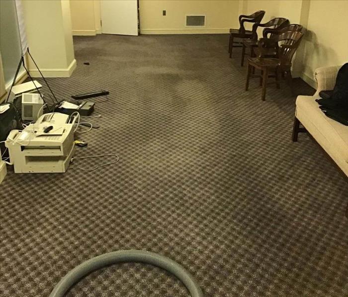 water damage in commercial work space