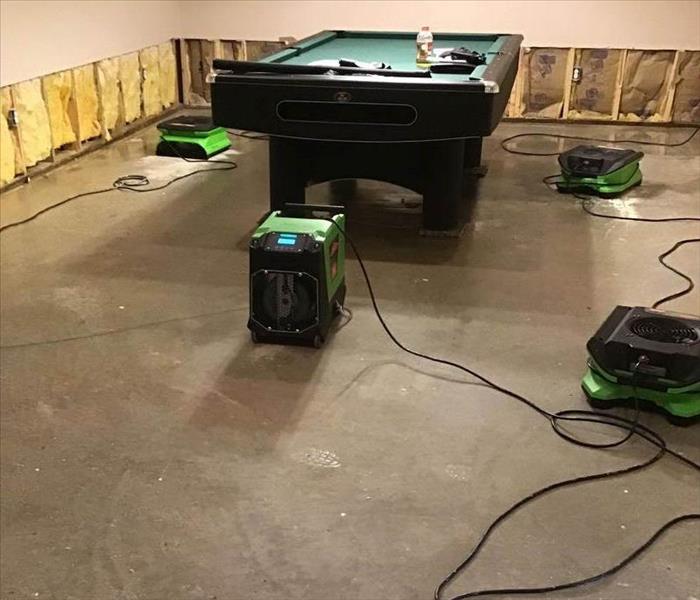 local billiard room is damaged